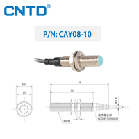 Sensor Proximitas Kapasitif Induktif Tipe CNTD CXY08-10 IP67 Tahan Air, Saklar Reed Magnetik, Teknologi Resistif untuk Meter Air