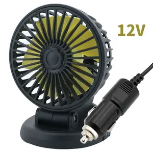 Car Cooling Fan 3 Speeds Adjustment USB Plug 12V/24V Mini Fan for Car 360 Degree Rotatable Car Fan