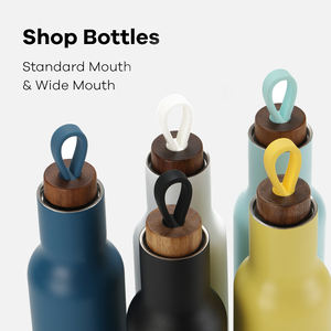 กระติกน้ำสแตนเลสเก็บความร้อนสุญญากาศพร้อมฝาไม้ - Product Image 3