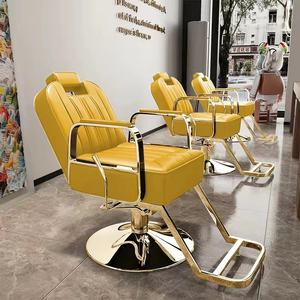 Silla de Barbero Reclinable Pequeña de Cuero Sintético de Alta Calidad en Oferta, Diseño Moderno, Base con Bomba Hidráulica Ecológica para Escuelas - Product Image 2