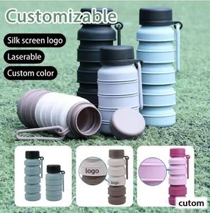 Botella de Agua de Silicona Plegable de 510 ml, Libre de BPA, de Grado Alimenticio, Reutilizable, a Prueba de Fugas, para Deportes, Viajes, Campamento, Gimnasio - Product Image 5
