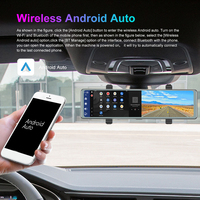 Caméra embarquée Podofo 11,26 pouces 1080P HD double caméra écran tactile IPS rétroviseur de voiture vision nocturne Vinson DVR Carplay & Android Auto BT FM AI Voice