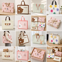 Sacs fourre-tout personnalisés imprimés avec logo multicolore sur mesure, sacs de shopping non tissés de grande taille, sacs cadeaux