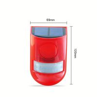 Luz de alarma LED Solar de fábrica china, sensor de cuerpo humano, alarma de luz y sonido infrarrojo, unidad antirrobo, Unidad de animales de jabalí salvaje