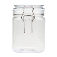 Pot en plastique PET transparent de 740 ml avec couvercle à bascule, hermétique, léger, certifié CE, pour le stockage des aliments