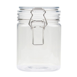740ml <b>Swing</b> <b>Top</b> Clear Plastic PET Jar Airtight Lightweight CE Certified Food Storage - Product Image 4