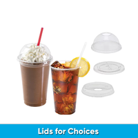 Gobelets jetables en plastique à paroi simple de marque Starlight avec couvercles, impression de logo personnalisée, pour boissons froides, 12oz, 16oz, 22oz