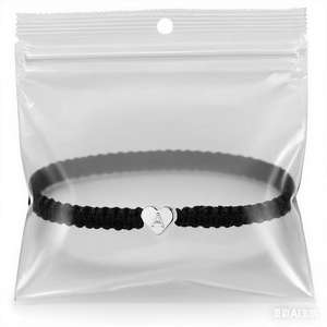 Браслет ручной работы из 26 букв, изысканное сердце, пара ювелирных изделий, Черная веревка, сделанная в Европе и США, унисекс, чистый сплав - Product Image 3