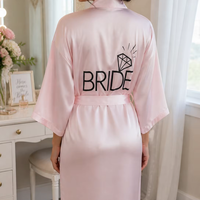 Robe de mariée en satin, robe de préparation pour la fête nuptiale, kimono court pour femme, peignoir, costume pour séance photo de mariage, cadeau