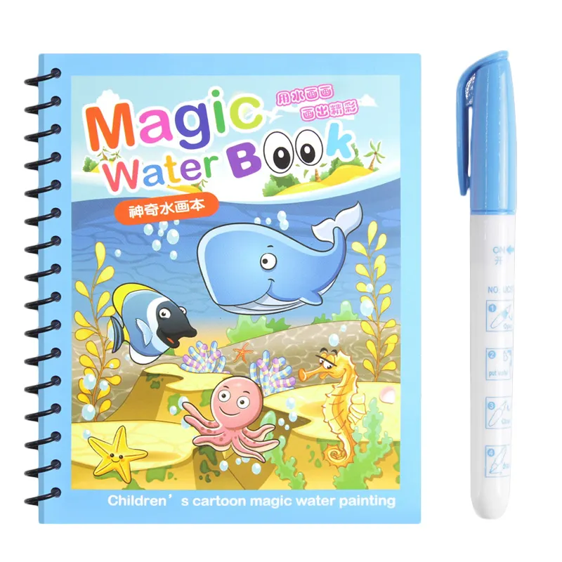 Children Magical Cute Water Painting Book Repeated Graffiti Hand-painted Children Educational Toys