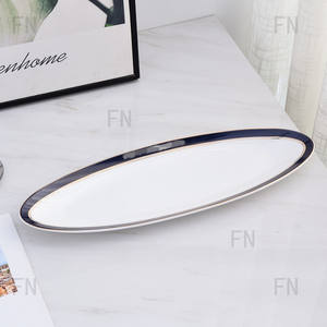 La vaisselle en céramique bleue et blanche la plus vendue est livrée avec des boîtes cadeaux et un plateau à logo, des bols Bugari - Product Image 4