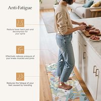 Tapis de cuisine modernes en PVC CR, 2 pièces, rembourrés, anti-fatigue, imperméables, lavables, adaptés aux animaux domestiques, réversibles, antimicrobiens