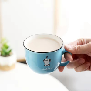 Cute Cartoon Ceramic Coffee Mug 201-300ml Capacity Dishwasher <b>Microwave</b> Safe Customizable Logo & Color Modern Design Party Use - Product Image 4