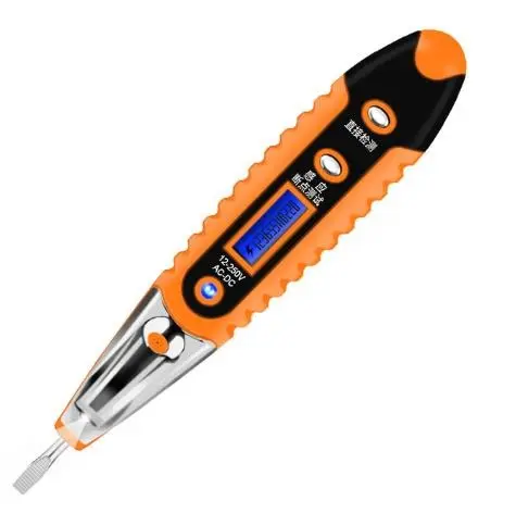 Test Pencil AC DC 12-250V Tester Electrical Screwdriver LCD Display Voltage Detector Test Pen Electrician Tools