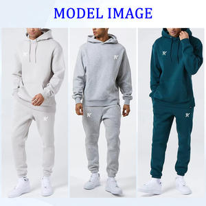 Completo Invernale Due Pezzi <span class=keywords><strong>con</strong></span> Logo Personalizzato Felpe di Alta Qualità <span class=keywords><strong>con</strong></span> Cappuccio Sportive da Corsa Allenamento Palestra Fitness in Cotone Tuta da Uomo - Product Image 2