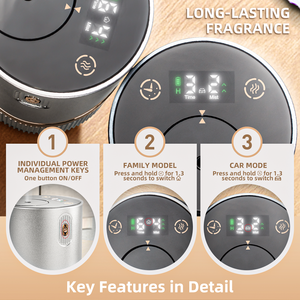 Portable Luxury Mini Electric Aromatherapy <b>Diffuser</b> Home & <b>Car</b> Waterless Scent Essential Oil Room <b>for</b> Outdoor & Hotel Use - Product Image 3