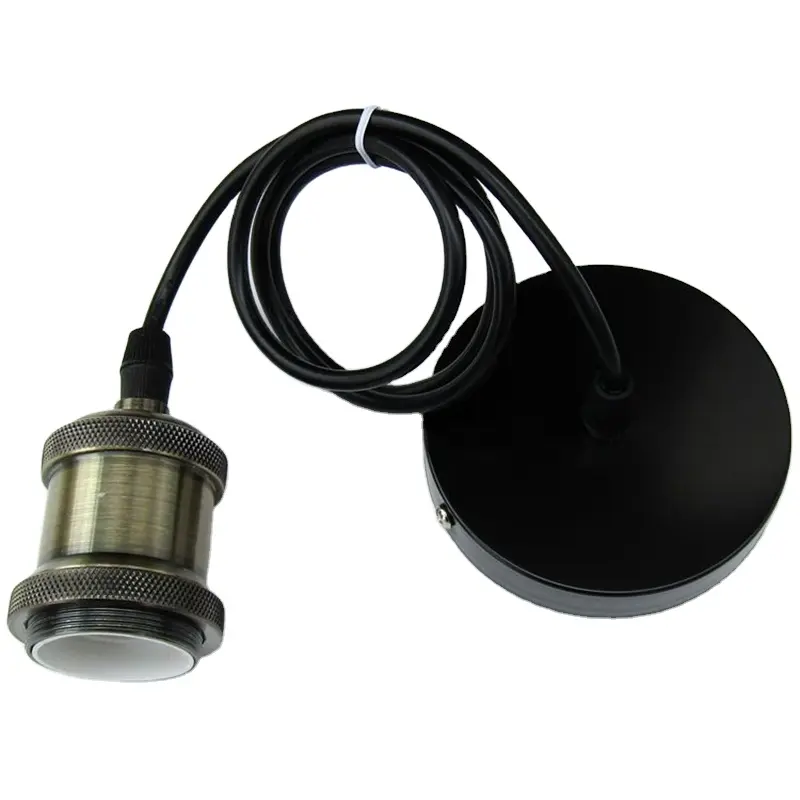 Lámpara colgante Vintage e27, luz de techo Retro Para Loft, accesorios de iluminación de interior, cable trenzado