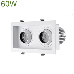 2513 hiện đại <span class=keywords><strong>Led</strong></span> Downlight đôi ánh sáng tại chỗ 24W 40W 60W cri90 95 vuông trần <span class=keywords><strong>COB</strong></span> IP44 hiện đại cri90 95 vuông <span class=keywords><strong>LED</strong></span> Spotlight - Product Image 3