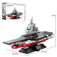 Wange 3520, porte-avions de type 003, modèle de blocs de construction MOC de la marine, jouet éducatif pour enfants et garçons, ensemble de blocs de construction à assembler