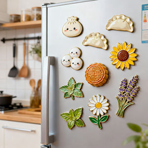 Imán de Refrigerador de Metal Plateado Personalizado con Logotipo, Imán de Refrigerador Personalizado de Esmalte Suave - Product Image 4