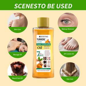 Aceite Esencial de Cúrcuma Blanqueador, Aceite de Masaje Corporal Antimanchas Oscuras, Corrector Facial y Corporal, Aceite Corporal de Cúrcuma - Product Image 5