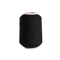 Filament texturé noir ultra profond Jet Black SIM Poly DTY 150D/288F 288Fil, légèrement entrelacé, couleur uniforme, résistance à la décoloration
