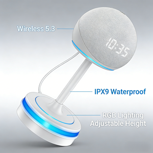 Base de Escritorio para <span class=keywords><strong>Echo</strong></span> Dot 4ª/<span class=keywords><strong>5</strong></span>ª <span class=keywords><strong>Generación</strong></span>, RGB, Altura Ajustable, Organizador USB, Inalámbrica, Resistente al Agua <span class=keywords><strong>5</strong></span>.3 IPX9 - Product Image 5