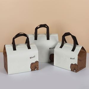 Bolsas de Embalaje de Alimentos Aisladas y Laminadas con Papel de Aluminio No Tejido Personalizadas para Té con Leche, Bocadillos Nocturnos, Pollo Frito para Llevar - Product Image 3