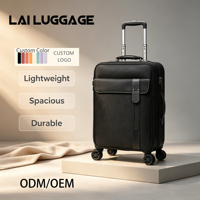 Valise intelligente en tissu Oxford avec compartiment pour ordinateur portable à ouverture frontale, port de charge USB et serrure TSA, sac trolley extensible