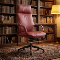 Mobilier de bureau contemporain commercial à hauteur réglable à dossier haut Chaise de bureau de direction de luxe moderne