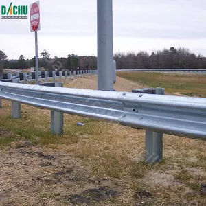 W Beam Bilateral Guardrail Delineator Perforated Road Iron Guardrail With Fittings Tube
