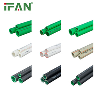 IFAN Matériaux de plomberie en plastique lisse haut de gamme Polypropylène 20-160MM Alimentation en eau Tuyaux PPR de grand calibre