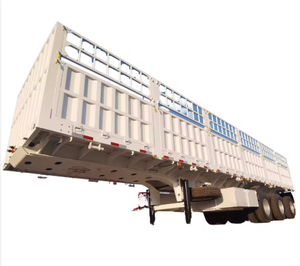 Remolque de plataforma plana de 40 pies y 3 ejes con valla lateral abatible para camión - Product Image 1