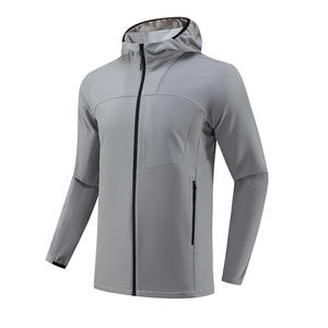 <span class=keywords><strong>Veste</strong></span> de sport de haute qualité en polyester pour homme, vêtement de sport actif avec capuche, poche zippée, imperméable, <span class=keywords><strong>veste</strong></span> de sport pour homme - Product Image 1