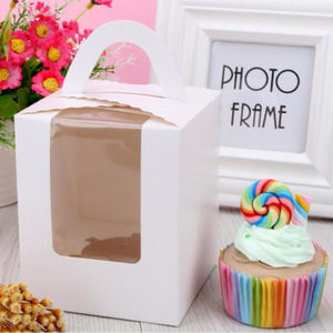 Groothandel Op Maat Kerst Draagbare Vouw Cadeau Snoep Papier Nieuwjaar Geschenkverpakking Papier 1 Gat Cupcake Dozen - Product Image 2