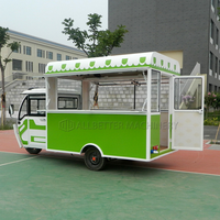 Chariot Alimentaire en Promotion Vendeur de Glaces et Hot-Dogs Mini Restaurant Mobile Camionnette de Cuisine /Tricycle à Café Food Truck