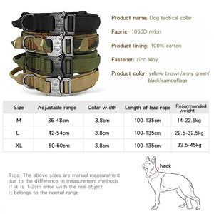 Mehrfarbiges, verschleiß festes Schnellverschluss-Schwermetall-Nylon-Gurtband für Hunde leine für mittelgroße Hunde, taktisch - Product Image 5