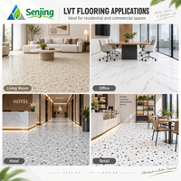 Stein Marmor Holzmaserung Wasserdichter Umweltfreundlicher Rutschfester Luxus-Vinylboden LVT-Bodenbelag für Gewerbliche Fitness-Studios 2-5mm