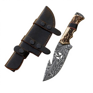 Handcrafted Stainless Steel Hunting Knives with Comfortable Handmade Wood Handle & <b>Leather</b> Sheath hunting Knifes - Product Image 3