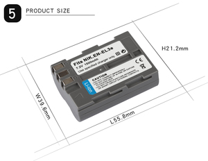 Pin máy ảnh En EL3e pin cho <span class=keywords><strong>Nikon</strong></span> D100 D200 <span class=keywords><strong>D300</strong></span> D300s D50 D70 D70s D80 D90 <span class=keywords><strong>DSLR</strong></span> D700 - Product Image 6