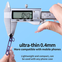 Longe de téléphone ultra-mince en acier inoxydable avec double boucle Connecteur anti-perte durable Autocollant arrière en métal Sangles de téléphone portable