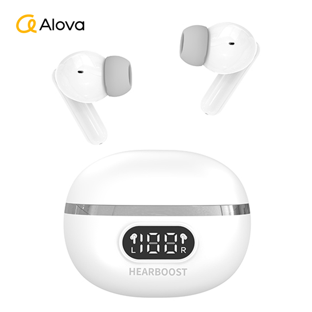 ALOVA Lightweight TWS Earbuds Strong Noise Reduction Phone Call Support Rechargeable Digital Hearing Aids