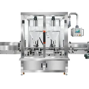Double head powder filling machine for milk power with a screw feeding V type feeder three meters conveyor line