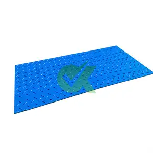 Fabricante antiderrapante HDPE chão folhas polietileno temporária estrada esteira portátil terra proteção Mats