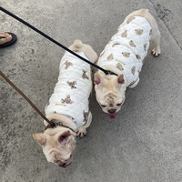 Accessoires pour animaux de compagnie à la mode pour l'automne et l'hiver, imprimés, décontractés, chauds et confortables, gilet en coton pour chat et chien