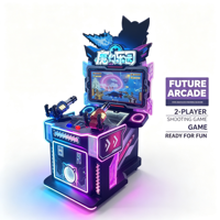 Machine d'arcade de tir à deux joueurs à monnayeur, jeu vidéo interactif de tir au pistolet pour enfants, pour aire de jeux intérieure