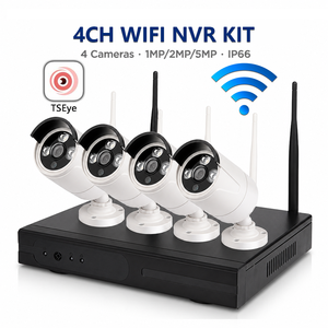 ระบบกล้องวงจรปิด TSEye WiFi 5MP 2MP H.264 ชุด NVR ไร้สาย 4 กล้อง IP66 กันน้ำ มองเห็นสีในเวลากลางคืน ดูผ่านระบบควบคุมระยะไกล - Product Image 1