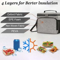 Sac isotherme personnalisé en tissu Oxford 600D épais avec bandoulière, grand sac isotherme pour aliments et vin