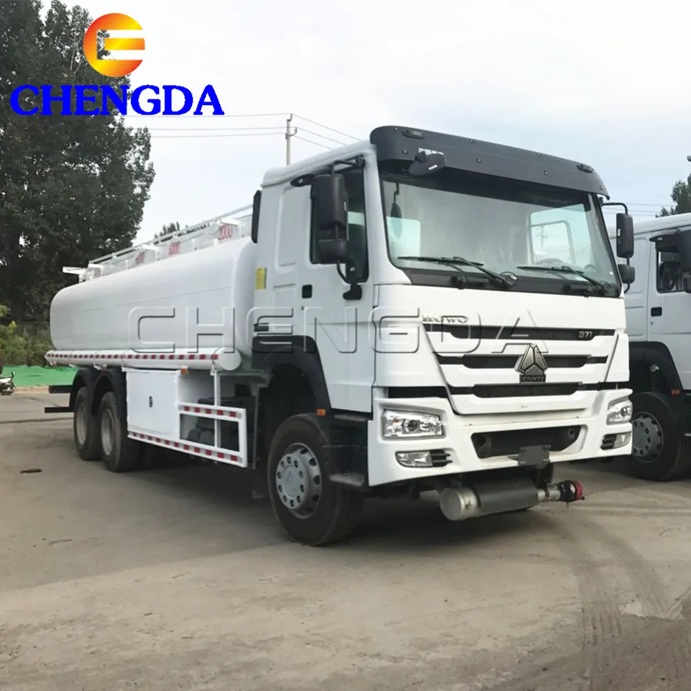 Sinotruk Howo 20000 литров 6000 галлонов, дизельный масляный транспортер, емкость топливного бака, Автоцистерна для продажи