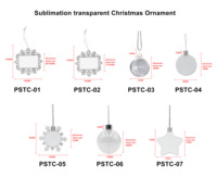 Ornement de Noël transparent personnalisé avec photo, estampage à chaud, en aluminium, logo personnalisé, cadeau décoratif